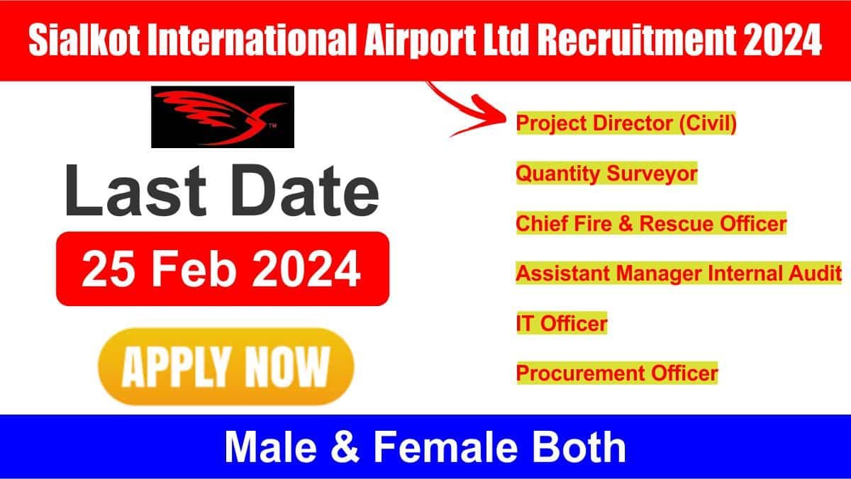 Sialkot International Airport Ltd Recruitment 2024