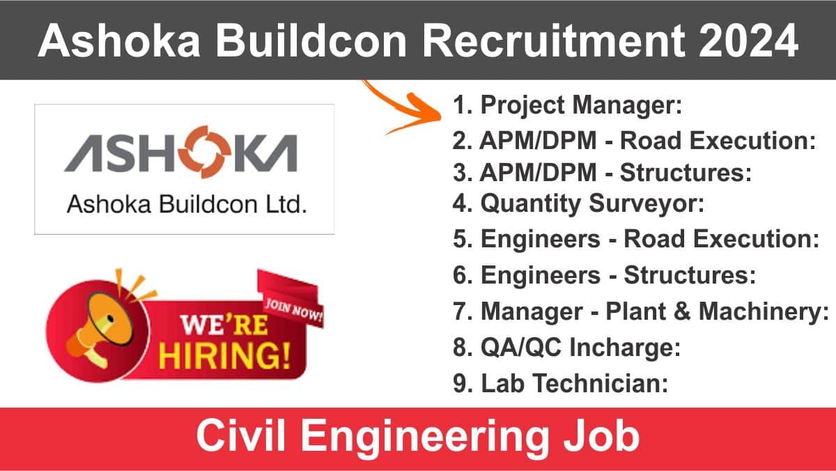 Ashoka Buildcon Recruitment 2024