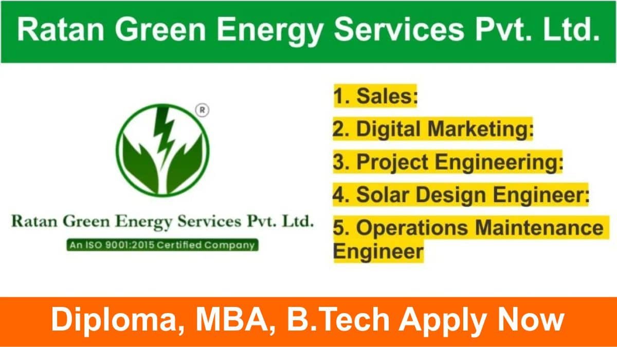 Ratan Green Energy Services Pvt. Ltd. Recruitment 2024