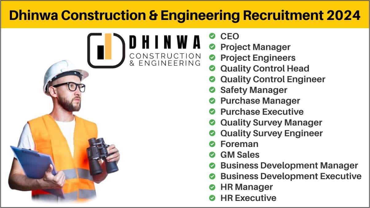 Dhinwa Construction & Engineering Recruitment 2024