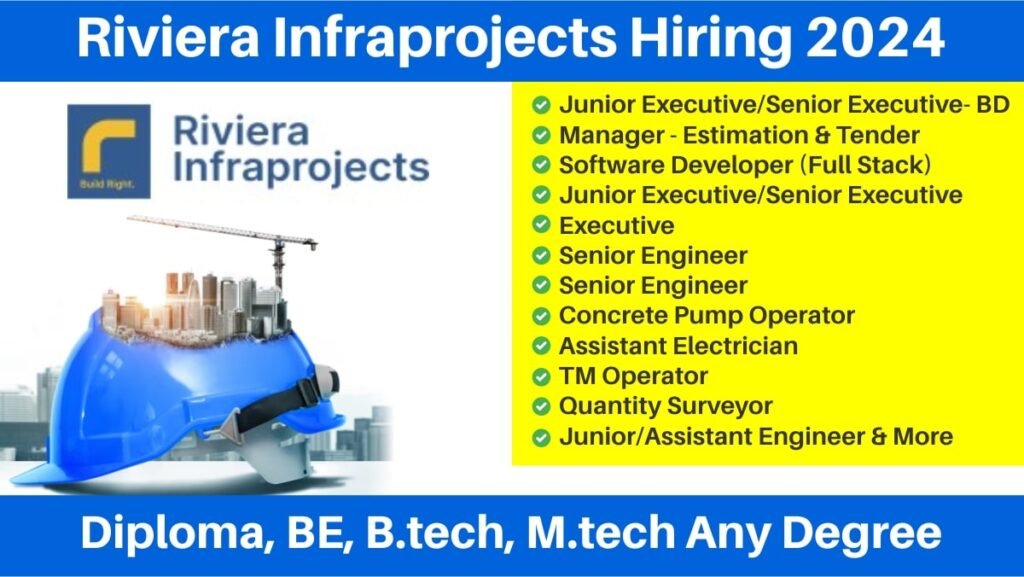 Riviera Infraprojects Hiring 2024