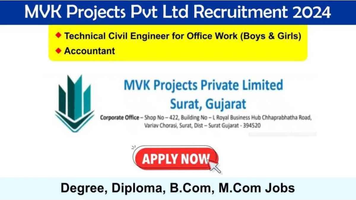 MVK Projects Pvt Ltd Recruitment 2024