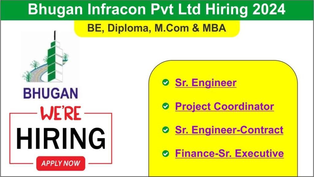 Bhugan Infracon Pvt Ltd Hiring 2024