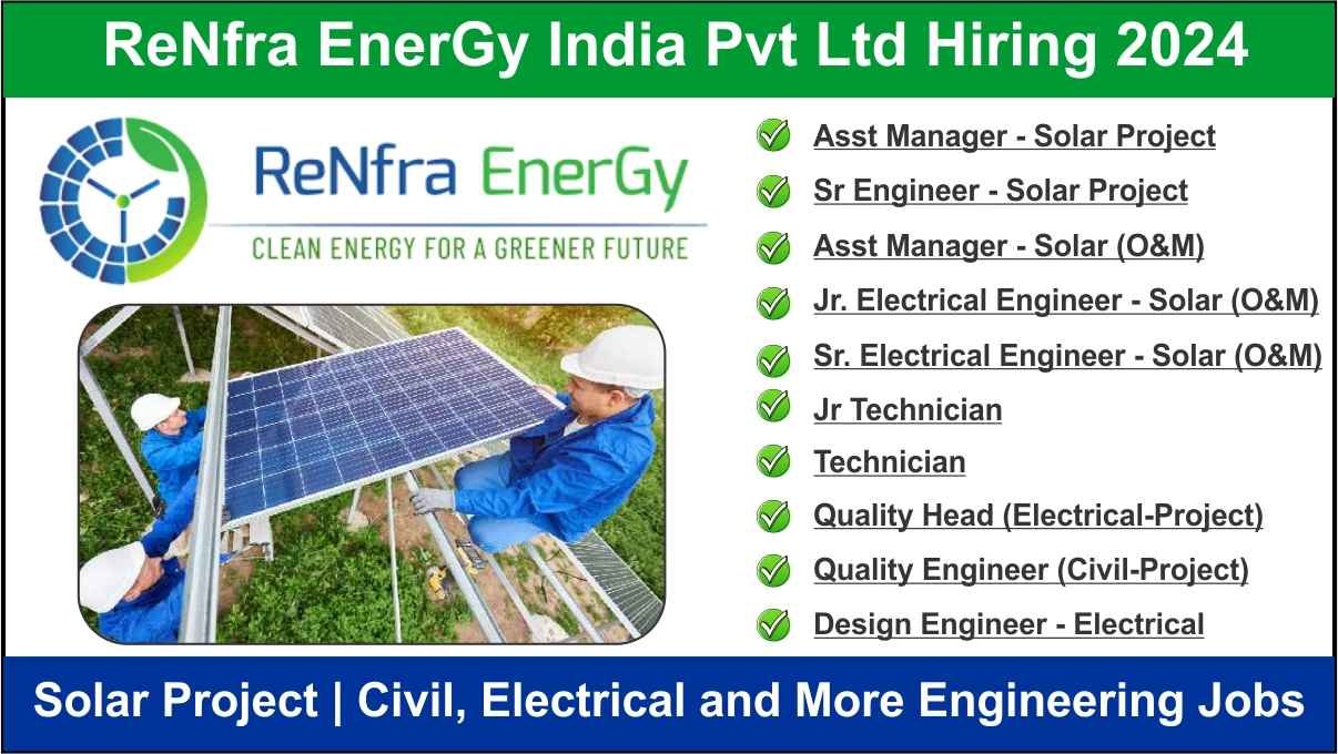 ReNfra EnerGy India Pvt Ltd Hiring 2024