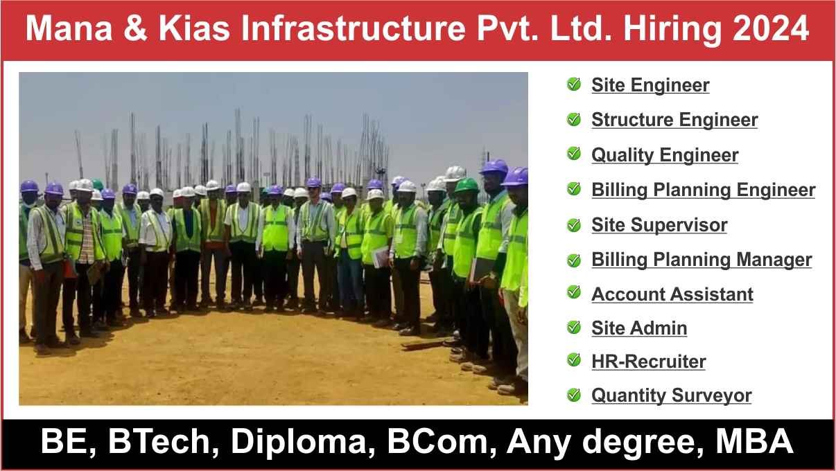 Mana & Kias Infrastructure Pvt. Ltd. Hiring 2024