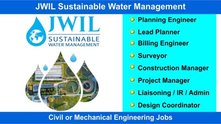 JWIL Sustainable Water Management Hiring 2024