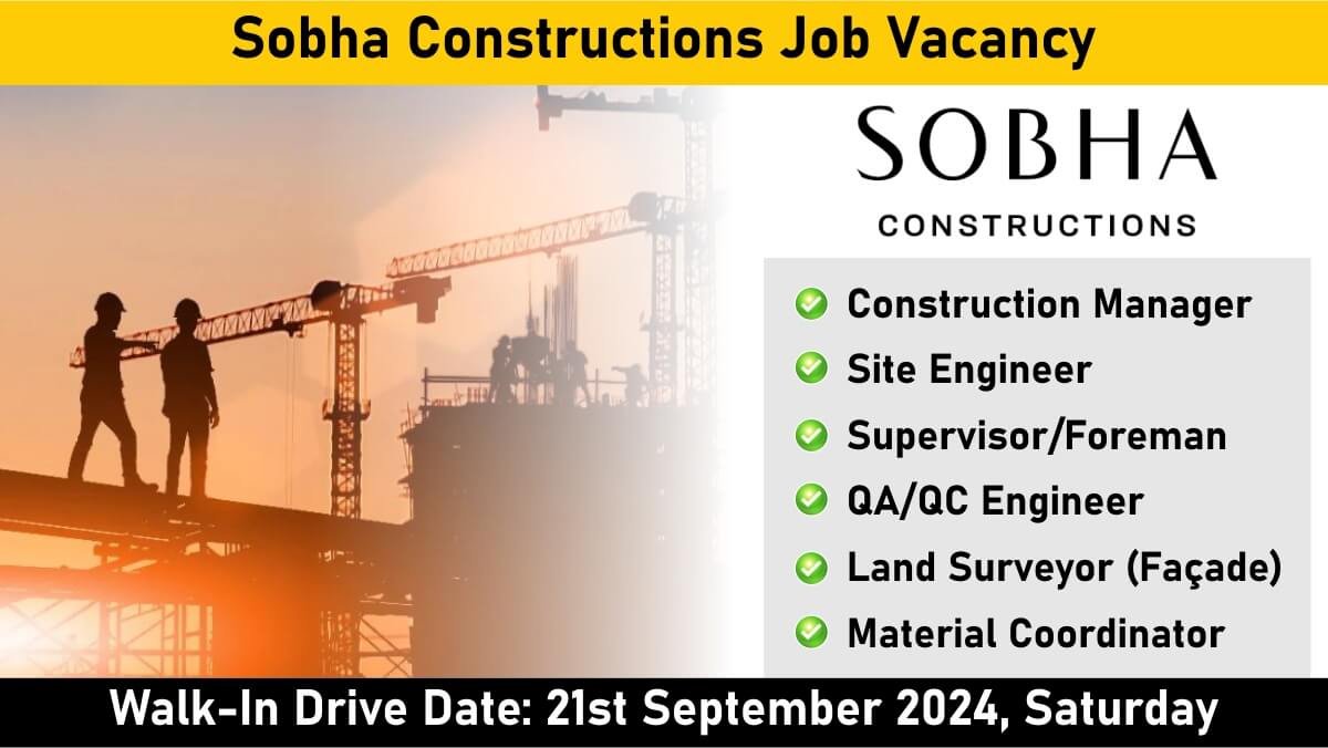 Sobha Constructions Job Vacancy