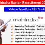 Mahindra Susten Recruitment 2024