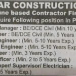 Amar Constructions New Vacancy 2025 | For Safety Officer , Store Keeper / Supervisor / Electrician And Billing Engineer