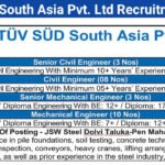 TÜV SÜD South Asia Pvt. Ltd Recruitment 2025 | Project Site: JSW Steel, Dolvi, Taluka-Pen, Maharashtra