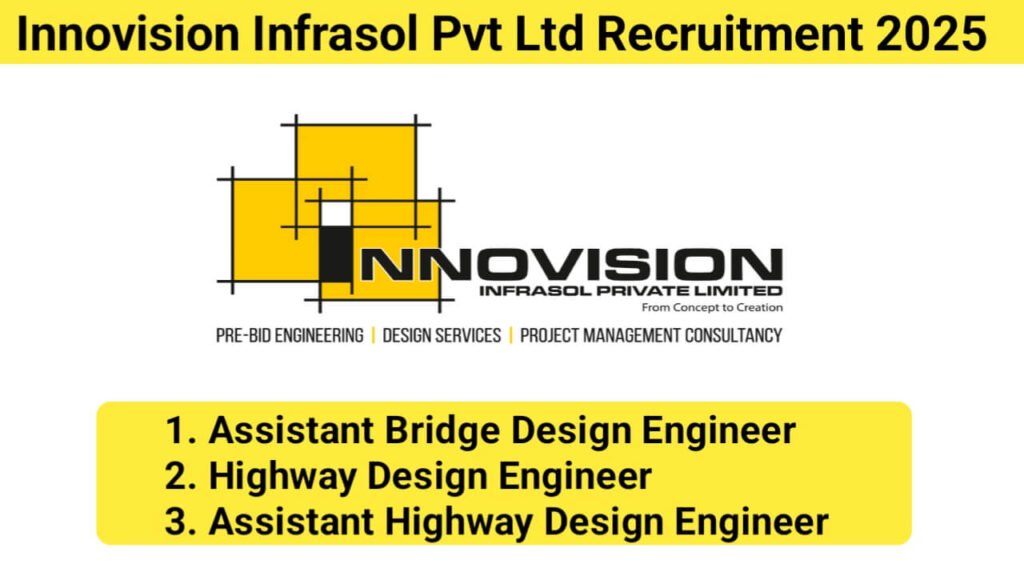 Innovision Infrasol Pvt Ltd Hiring 2025 | Highway Design Engineer Jobs Near Me