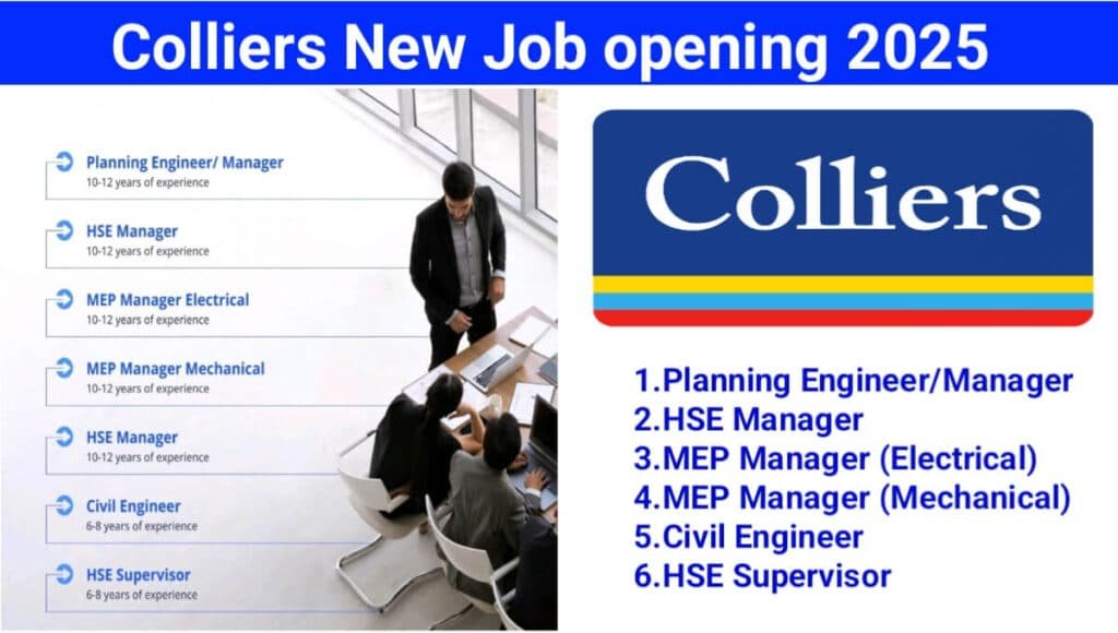 Colliers Recruitment 2025 | For planning, MEP, civil engineering, or HSE management