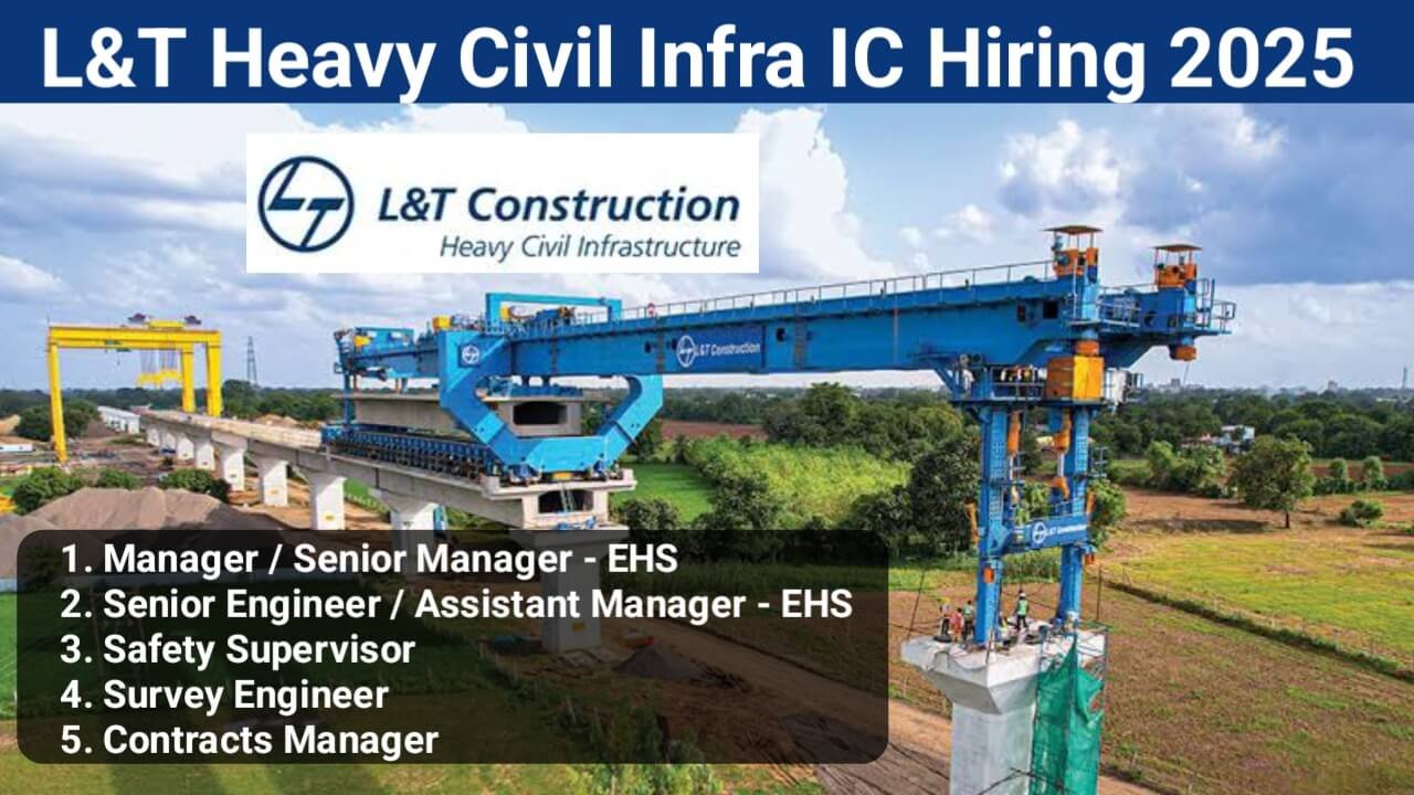 L&T Heavy Civil Infra IC New vacancy 2025 | For Metros & High-Speed Rail Projects