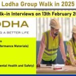 Lodha Group Latest Walk in Interview 2025: Real Estate Jobs, Pune Jobs, MEP Jobs