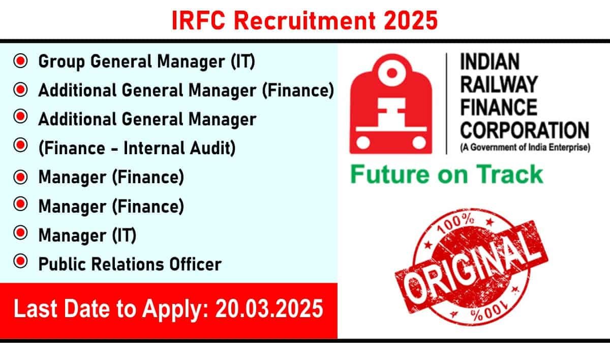 IRFC Recruitment 2025