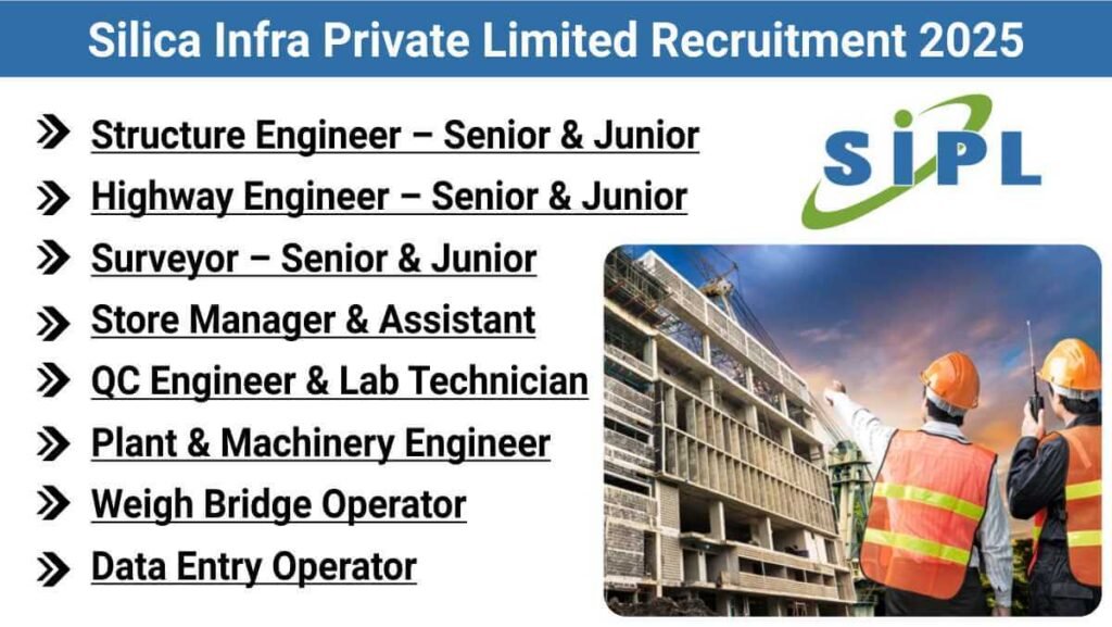 Silica Infra Private Limited Recruitment 2025 | Construction Jobs in ...