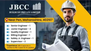 JBCC Buildcon Pvt Ltd Vacancy | Ongoing and upcoming projects