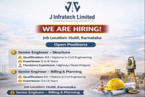 J Infratech Ltd Recruitment 2026 | Highway and Road Development Projects | Across India