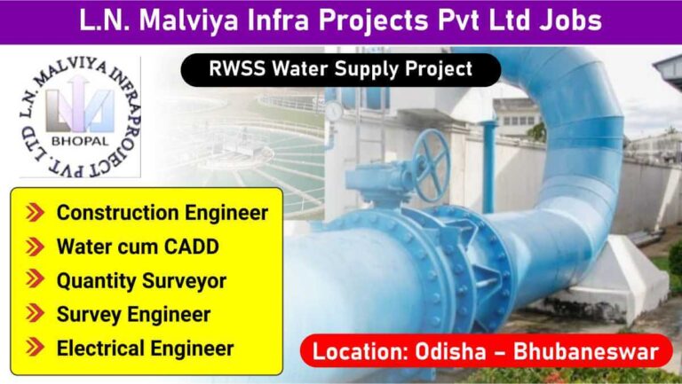 L.N. Malviya Infra Projects Pvt Ltd Hiring 2026 | RWSS Water Supply Project Hiring | Civil & Electrical Engineers