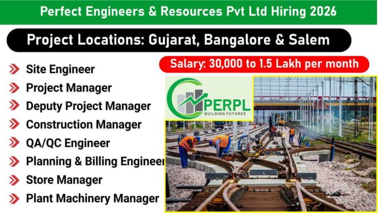 Perfect Engineers & Resources Pvt Ltd Vacancy 2026 | Site Engineer to Project Manager